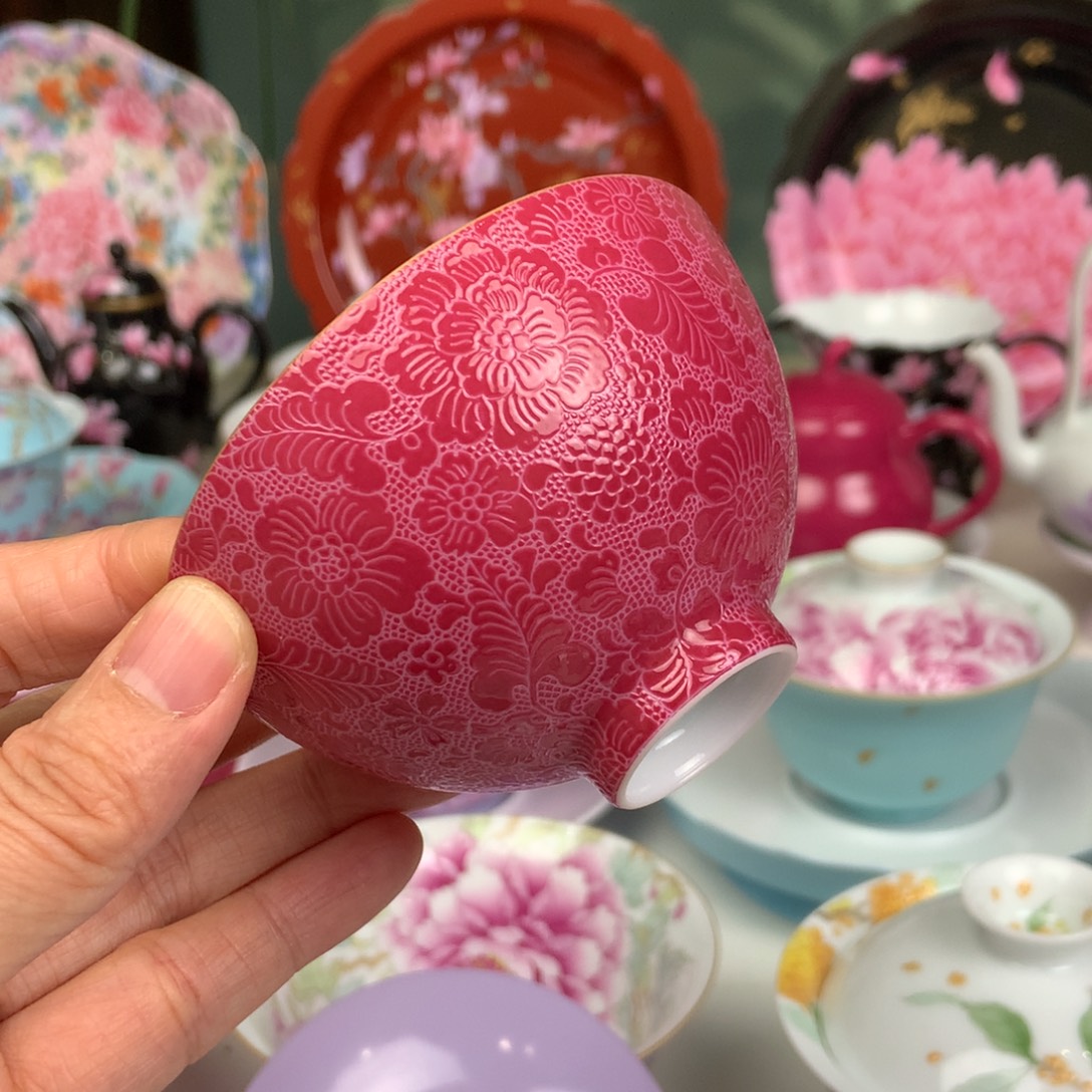 女***甜陶景德镇不退货耙花手工