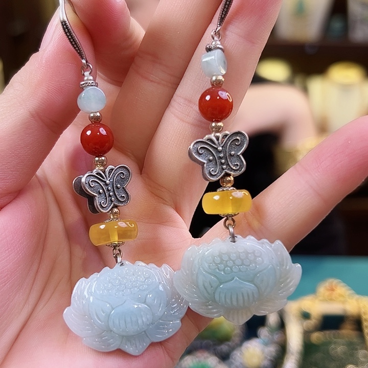 翡翠耳饰未镶嵌耳环