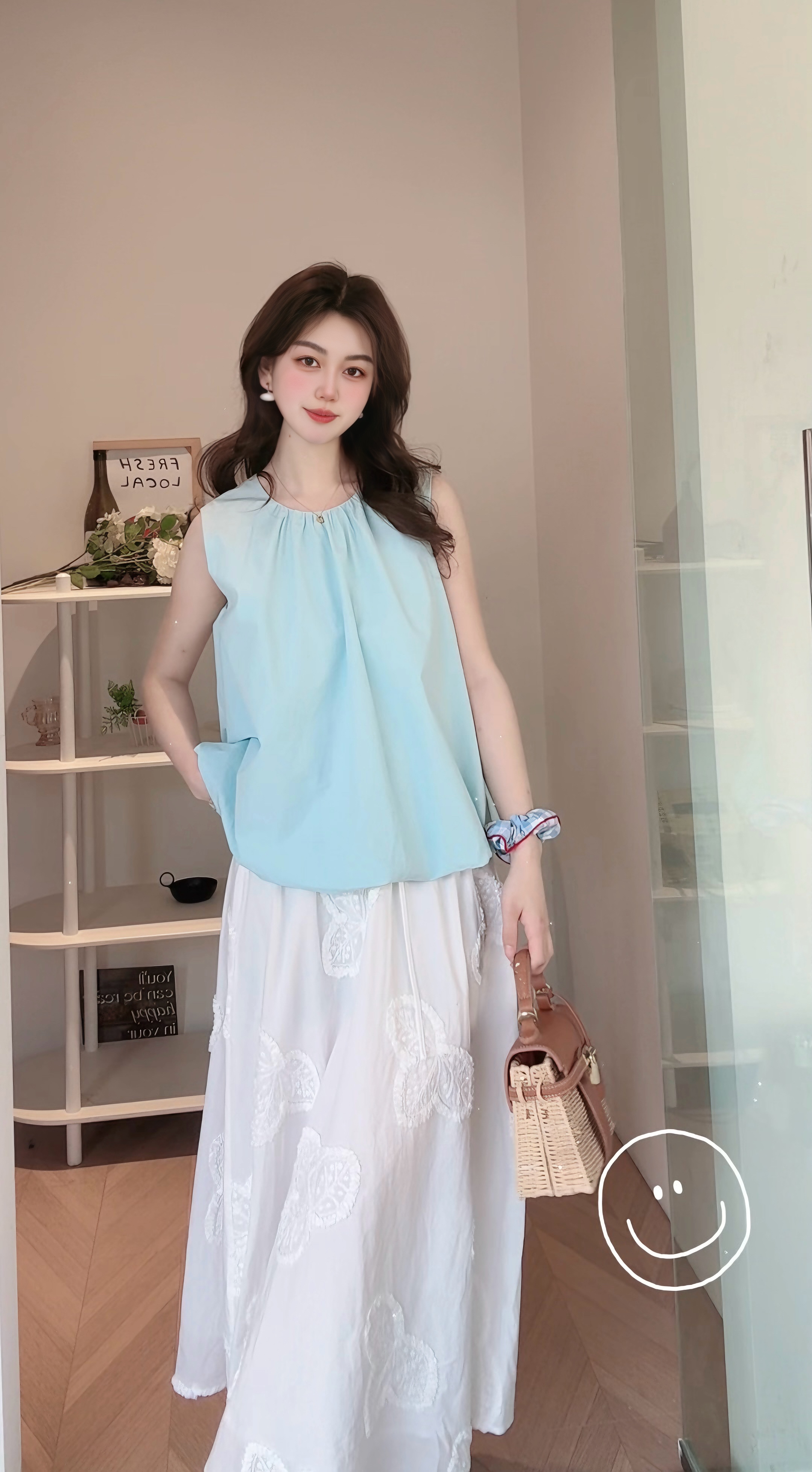 【杭州S姐 精品女装】花苞无袖衬衫03055