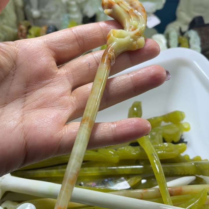 岫玉未镶嵌发簪发簪