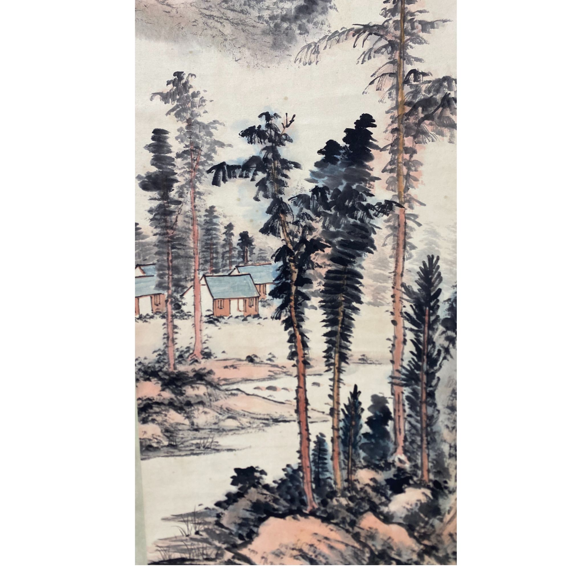 黄君璧款山水四条屏 132.32 3.8平尺