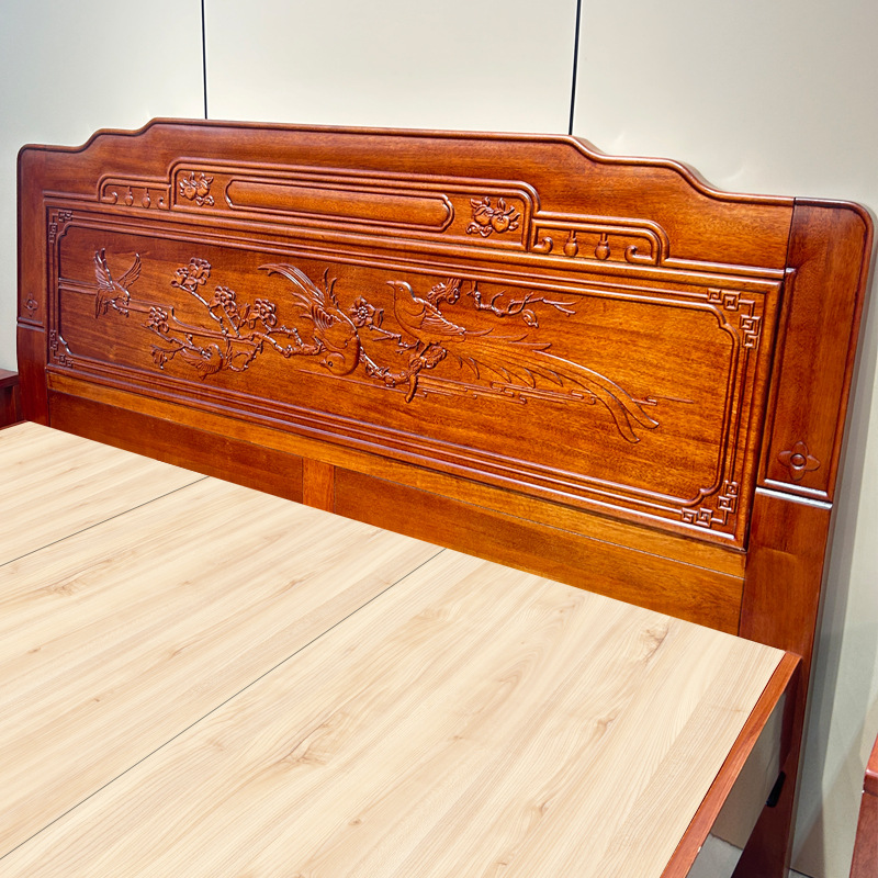 榫卯结构家用1米8双人大床主卧榫卯结构1米5单人床中式婚床