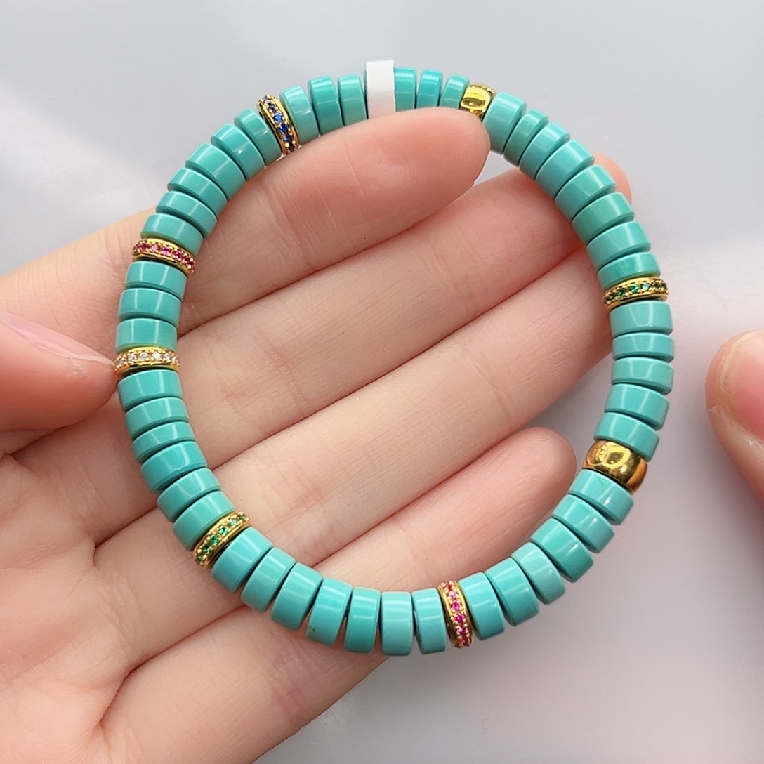 绿松石珠宝奇石18K金镶嵌