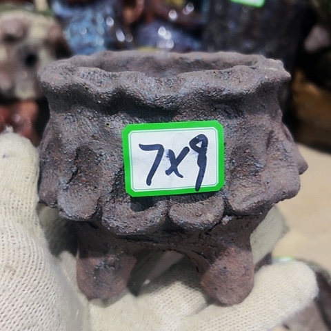 红陶粗陶花盆手工