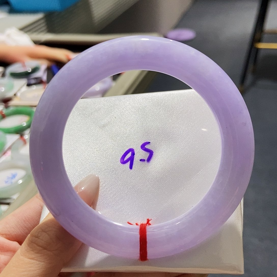 翡翠未镶嵌手镯56-68紫罗兰