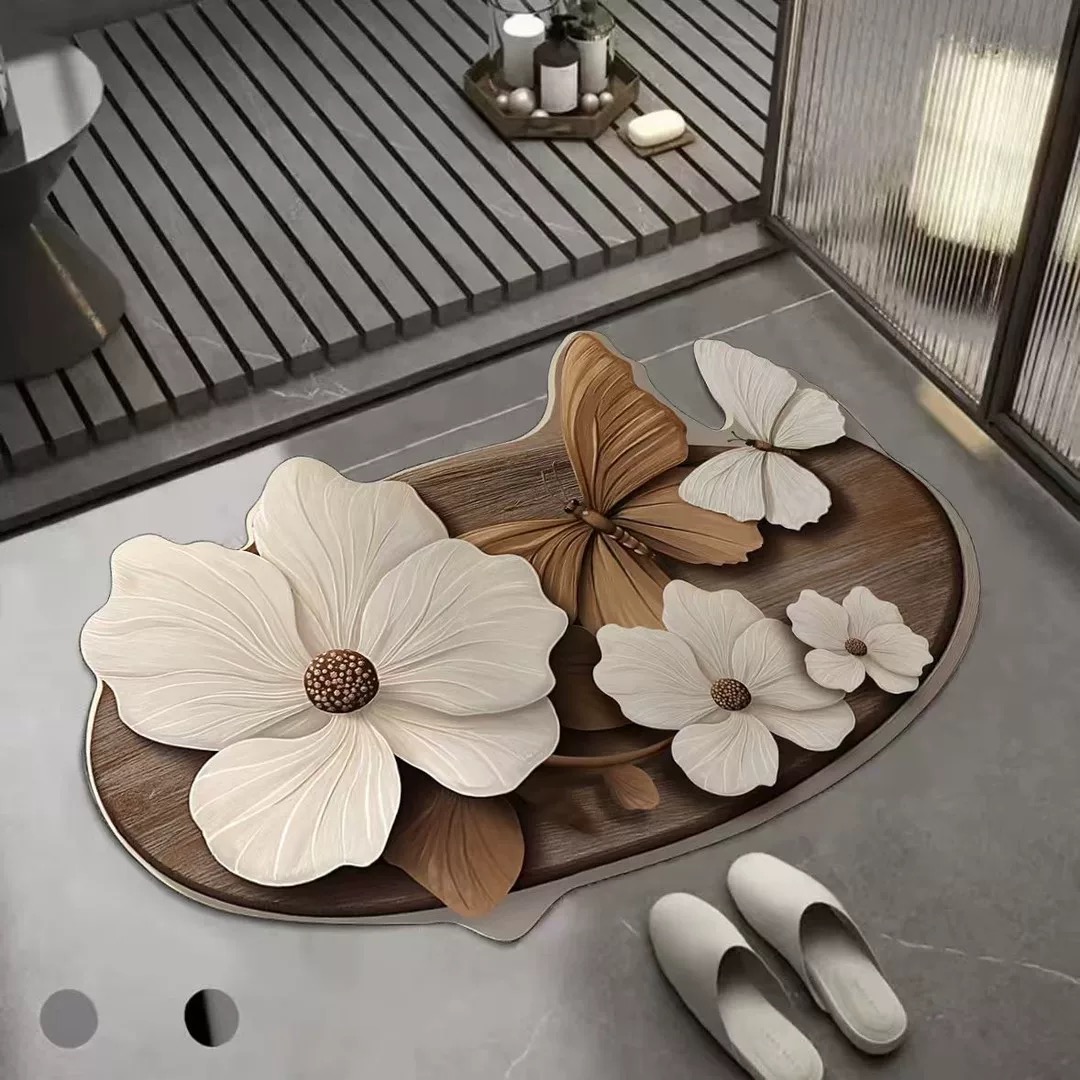 墨以-219【50x80】硅藻泥浴室防滑地垫吸水垫