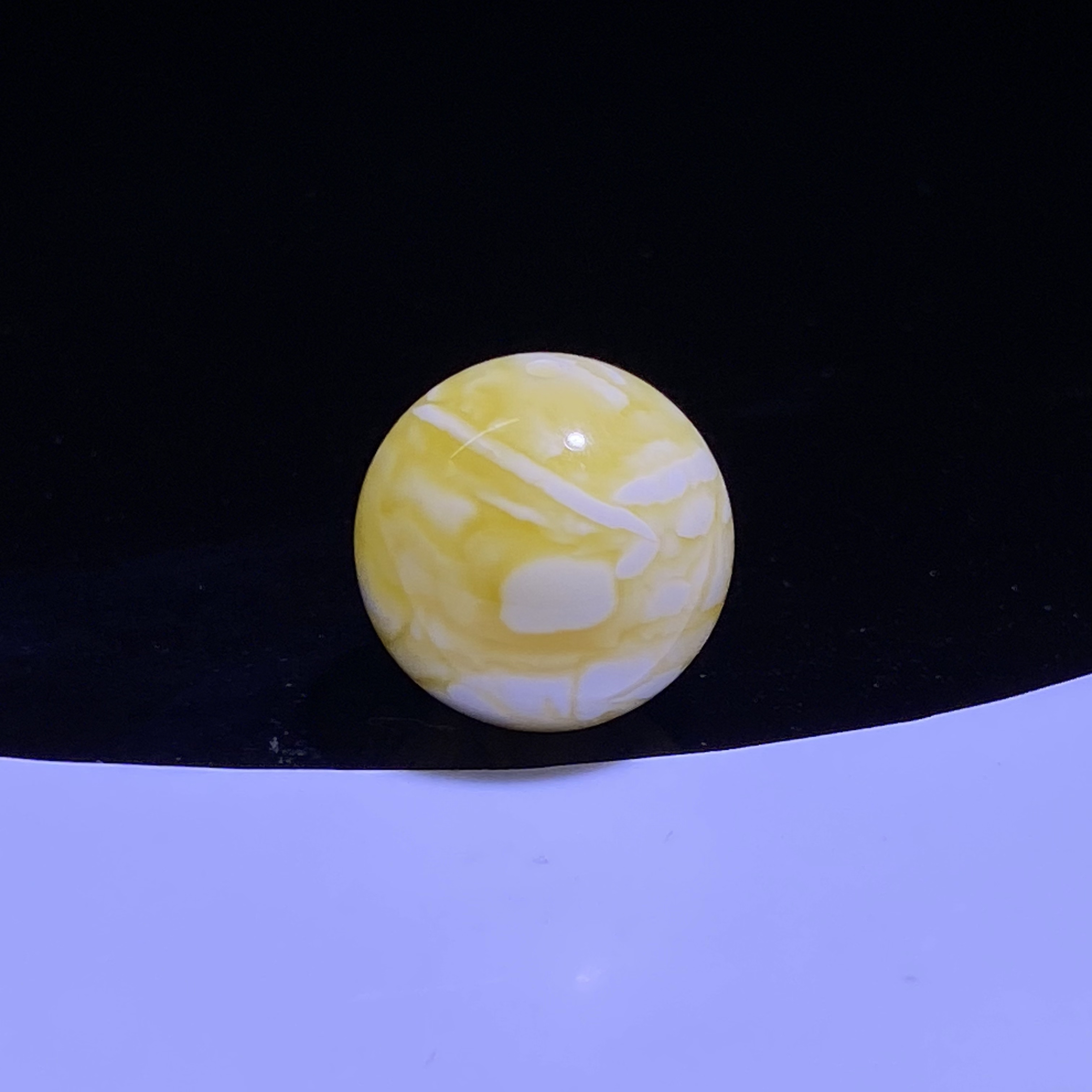 琥珀蜜蜡金瓷白千层虎皮纹圆珠单珠14.9mm