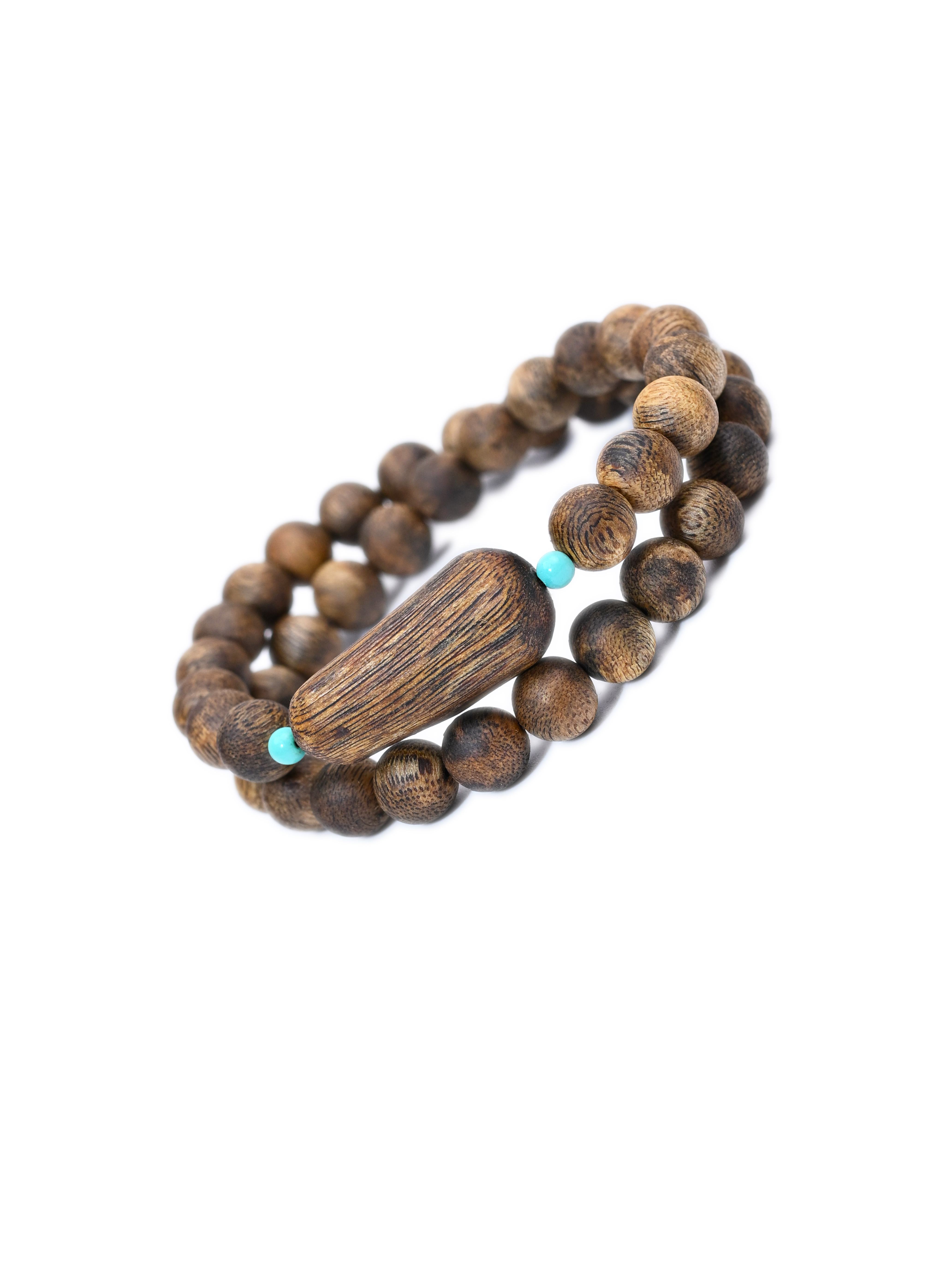 沉香【直播专属】9.2mm14克+定制奇楠DIY原色双圈18手围 多样性发一