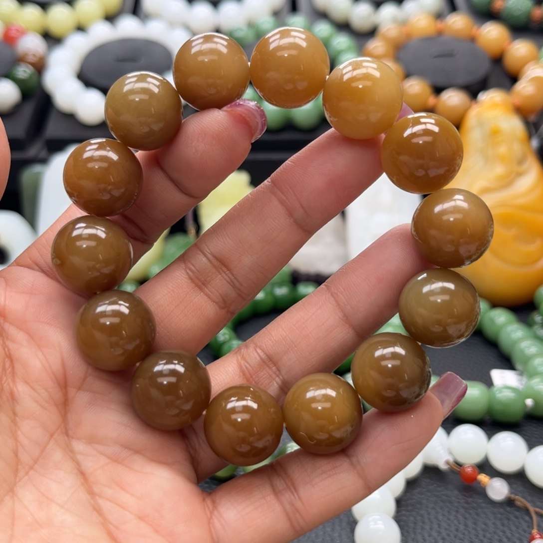 和田玉手串未镶嵌