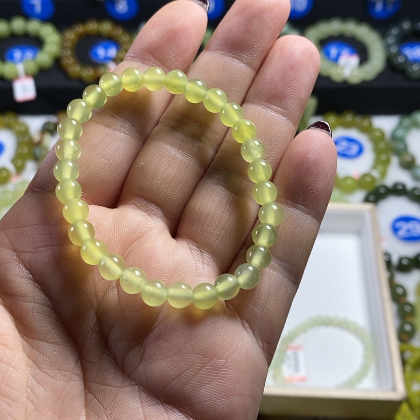 【闪购商品】蛇纹石玉手链未镶嵌A****卡6