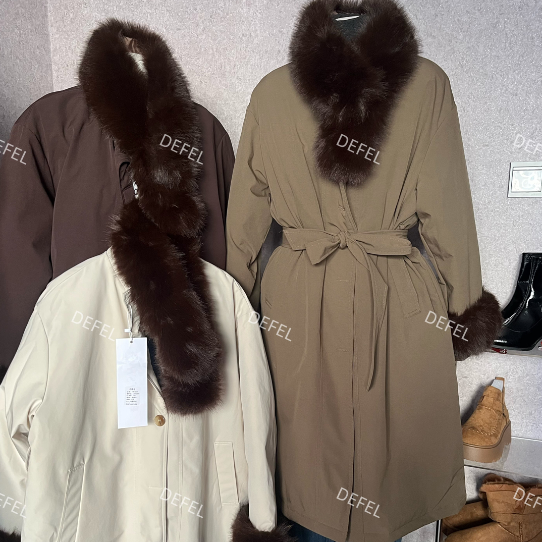 超保暖可拆卸派克服长款外套时尚百搭冬季加棉加厚