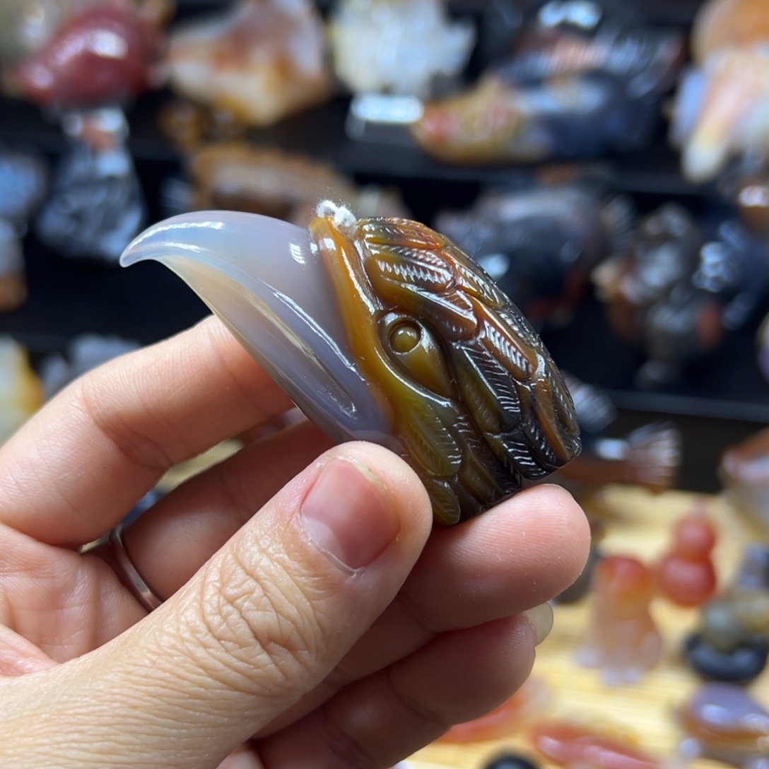 玛瑙/玉髓未镶嵌吊坠