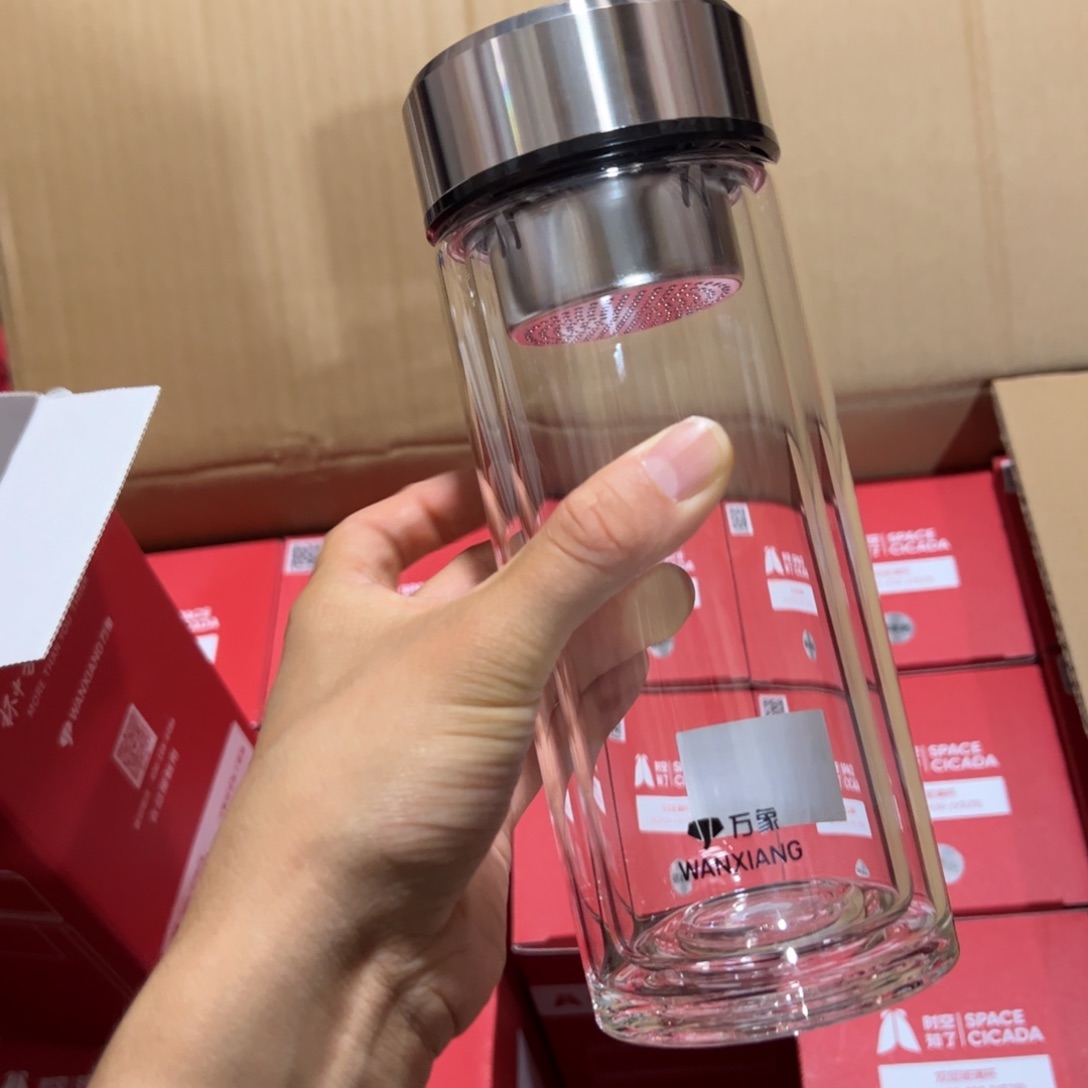 万象时空知了v929玻璃杯430玻璃杯➕杯套