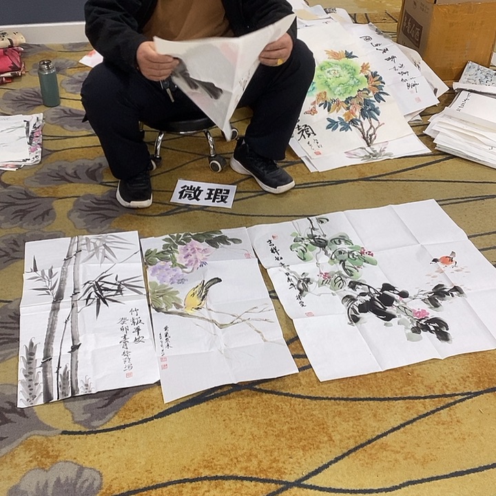1***1国画放漏作品手绘画芯