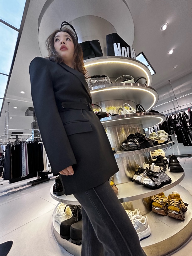 拼接轻职风通勤直筒型常规款西装高腰百搭休闲时尚网红西装