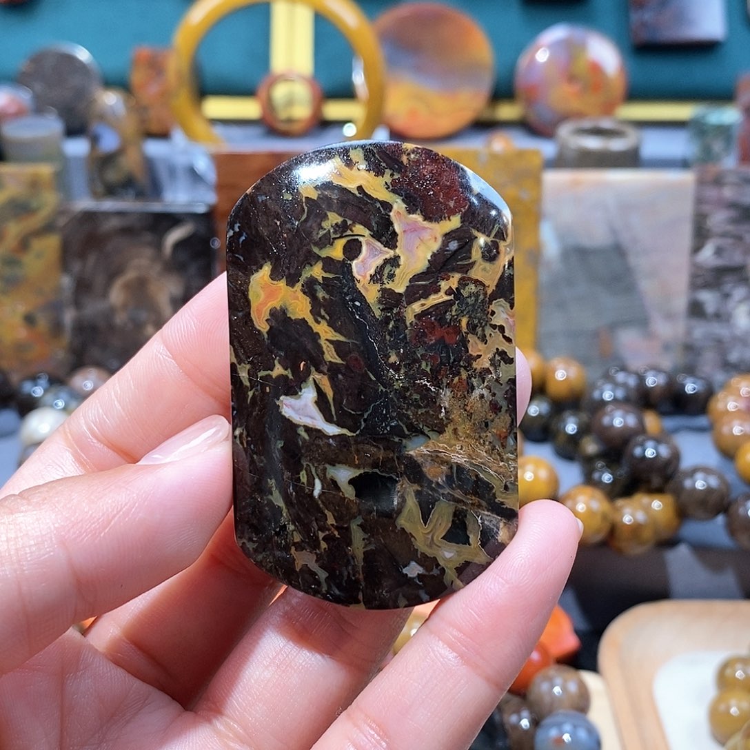 硅化玉天然北票硅化玉牌子未镶嵌天然北票硅化玉牌子