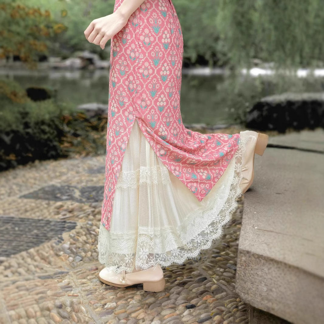 汉服蕾丝内衬裙防走光马面裙衬裙旗袍内搭半身裙防静电打底裙