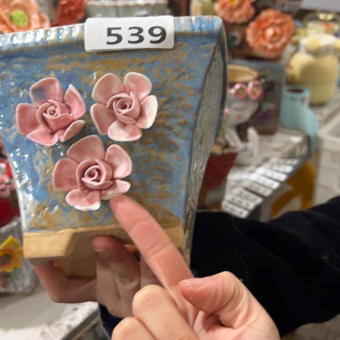 瑕疵539 满20米秒退拉黑花盆