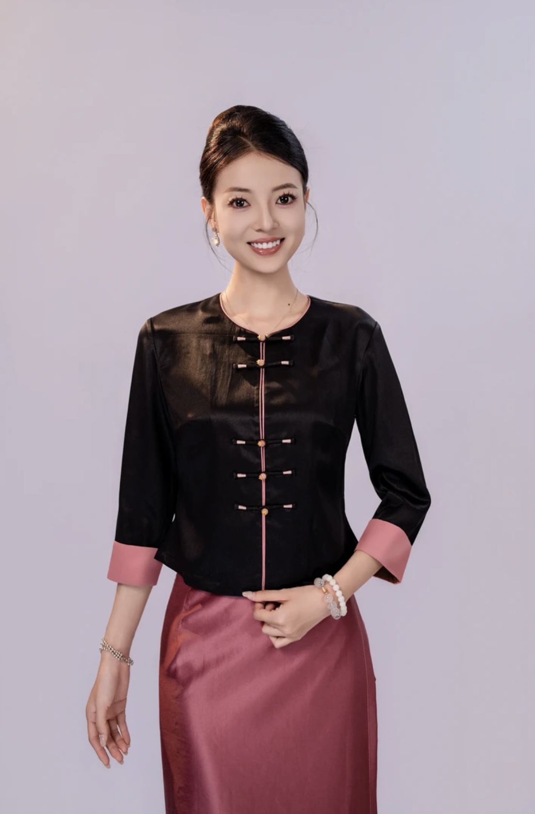 [新年新气象]玉家人《勐恬》40姆米100真丝香云纱秋冬长袖上衣