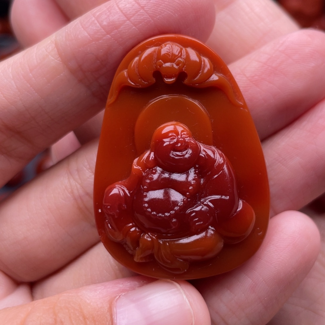 南红玛瑙未镶嵌珠宝奇石佛公吊坠