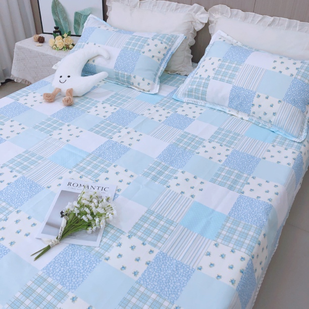 2.45米双人大床单 原棉大帆布粗布 四季加厚加密贴身透气【蓝百福】