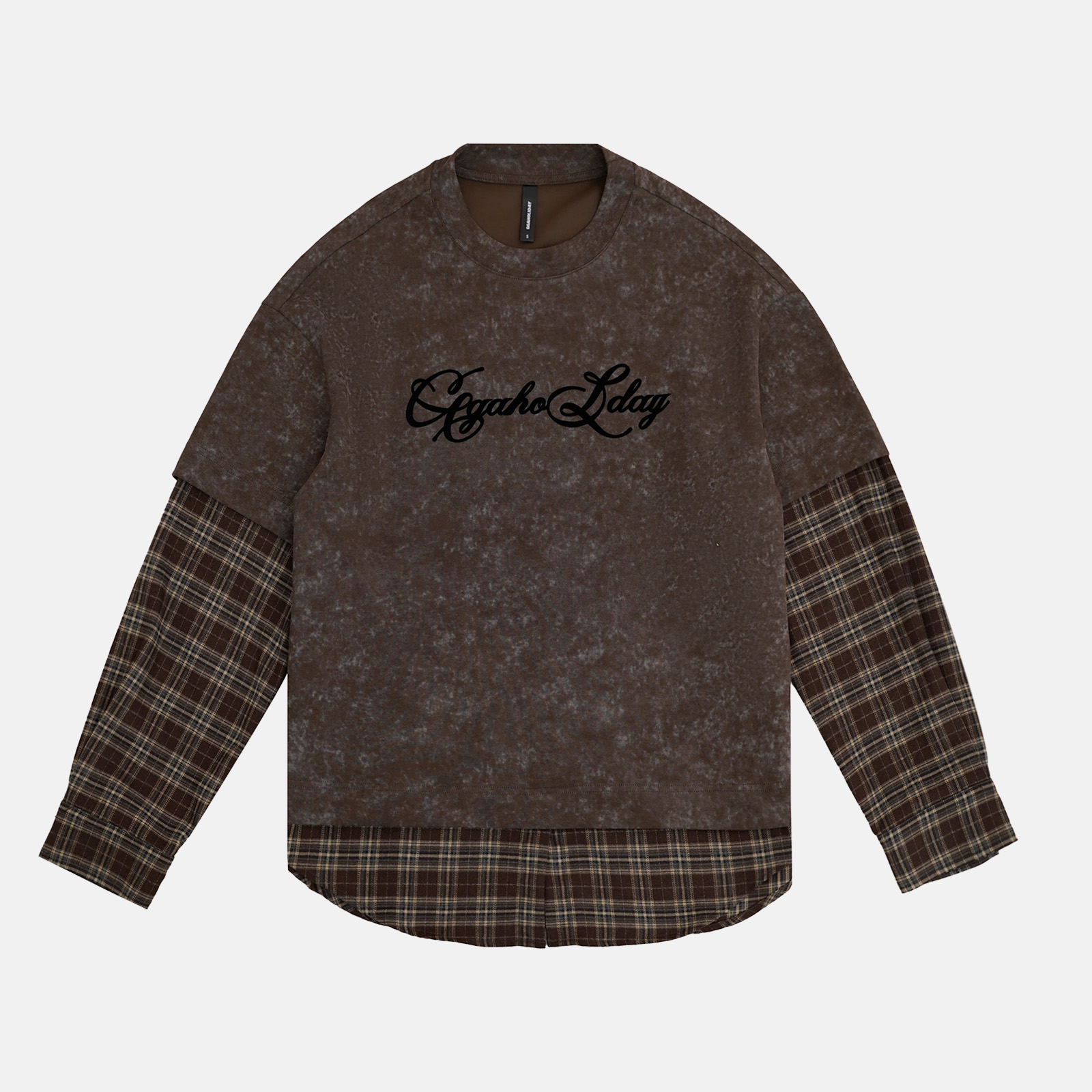 GGAHOLIDAY秋季美式休闲打底宽松简约印花时尚百搭长袖T恤-154219