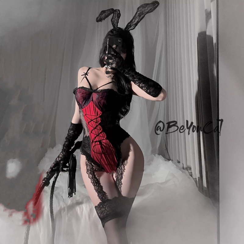 内衣圣诞兔女郎角色扮演性感吊带暗扣连体衣激情制服