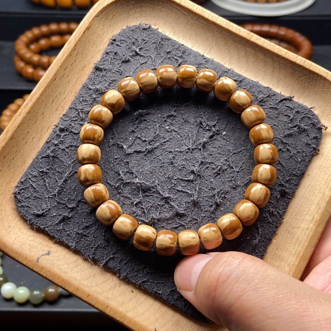 紫金鼠手串9mm实心熊猫