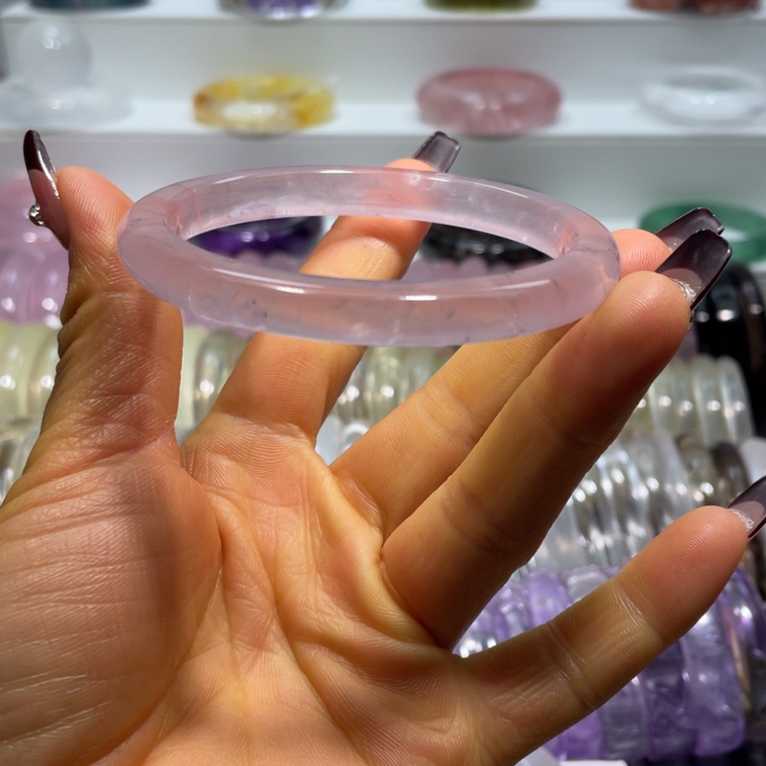 水晶手镯63.5圈口25号未镶嵌