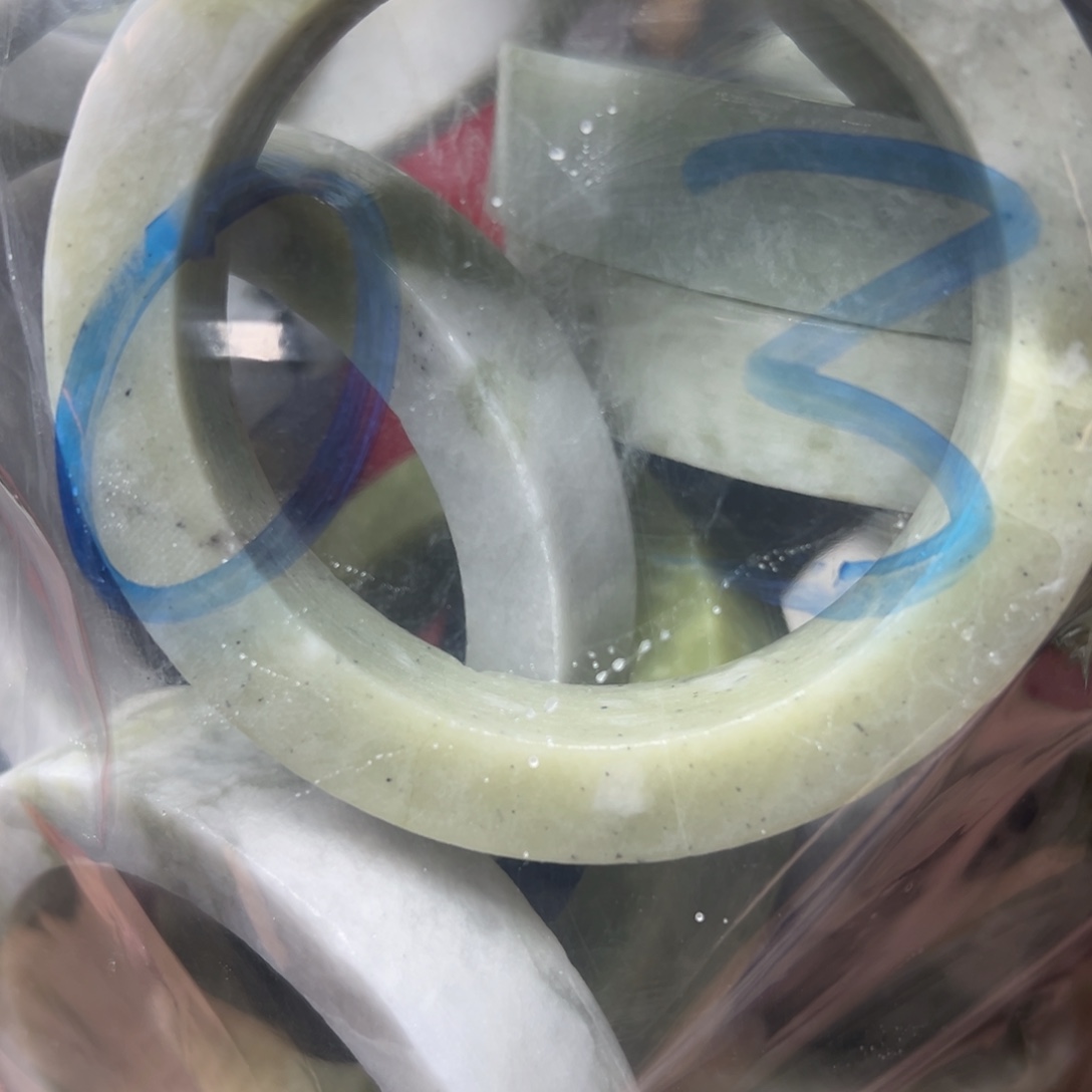 神***仙蛇纹石玉未镶嵌岫玉手镯心，平安无事牌