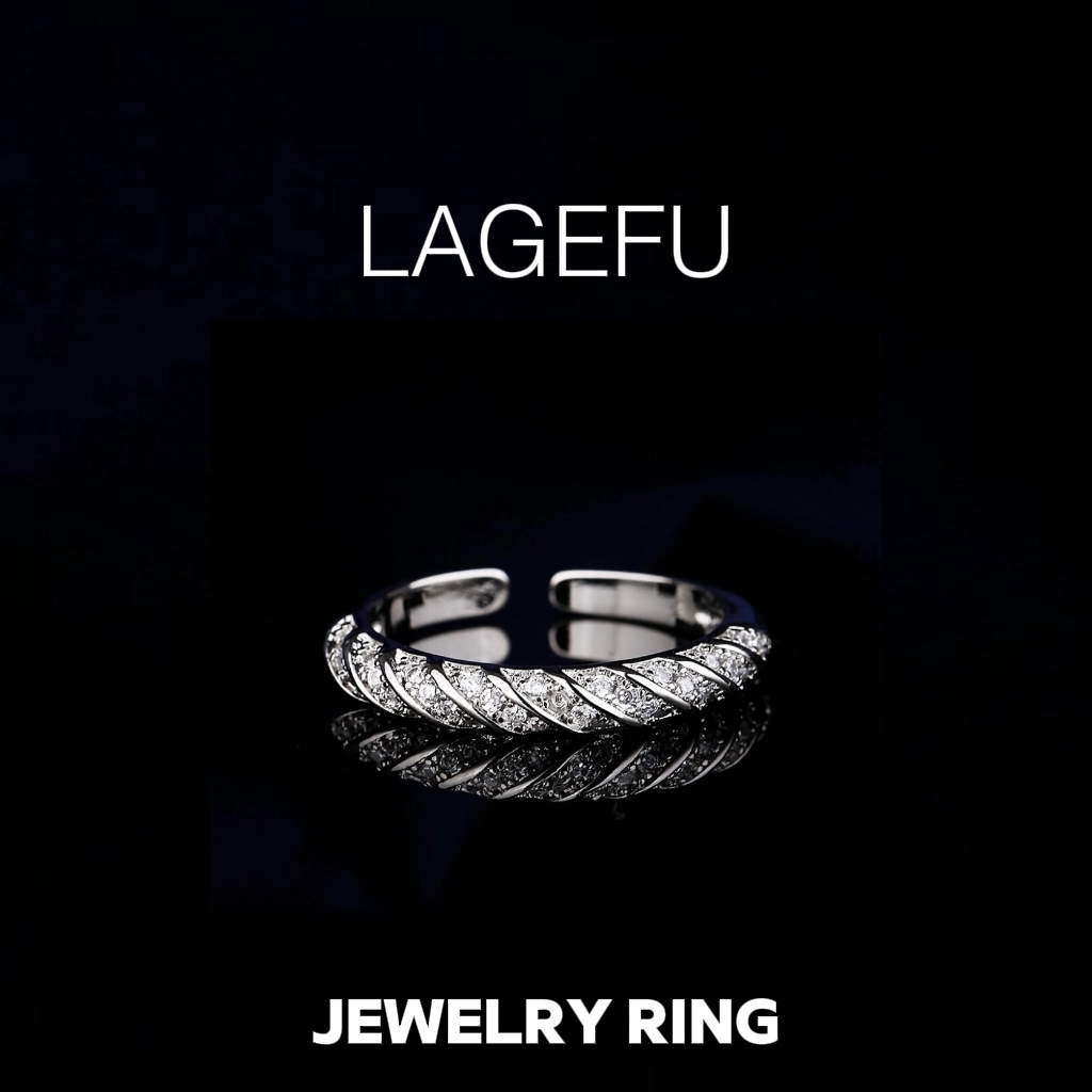 合金锆石戒指 设计师⭐【碧波星海】高定简约编织指环DN947