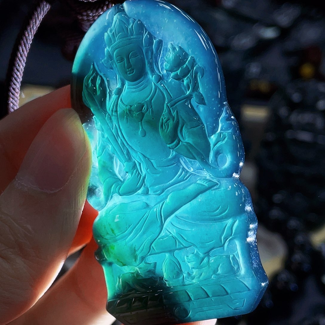 翡翠未镶嵌吊坠(不含链)