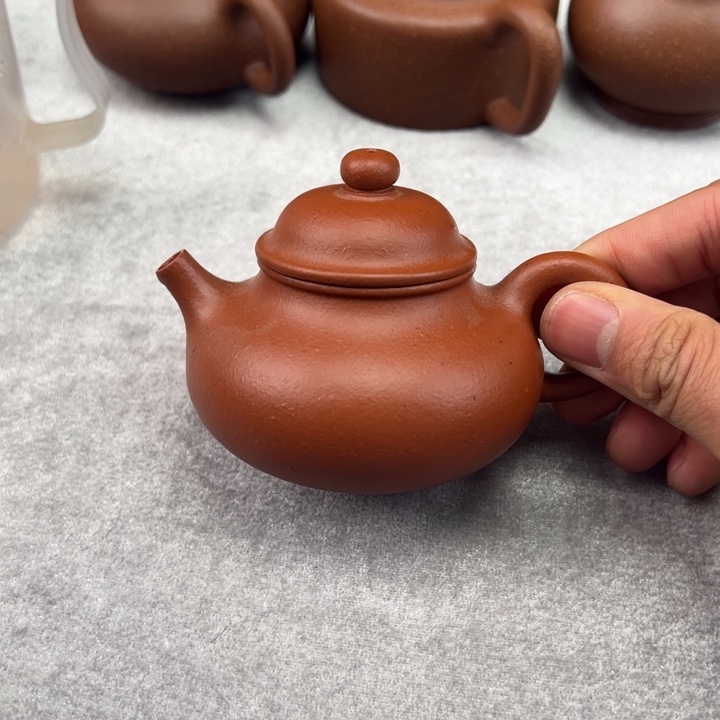 紫砂茶壶瑕疵朱泥容天150cc