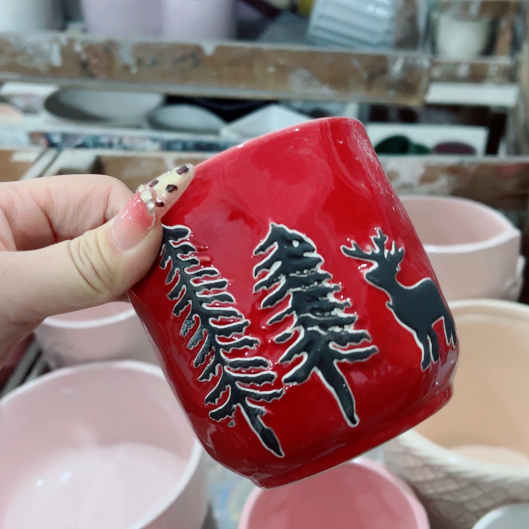 有孔，陶瓷花盆满10米包邮发货