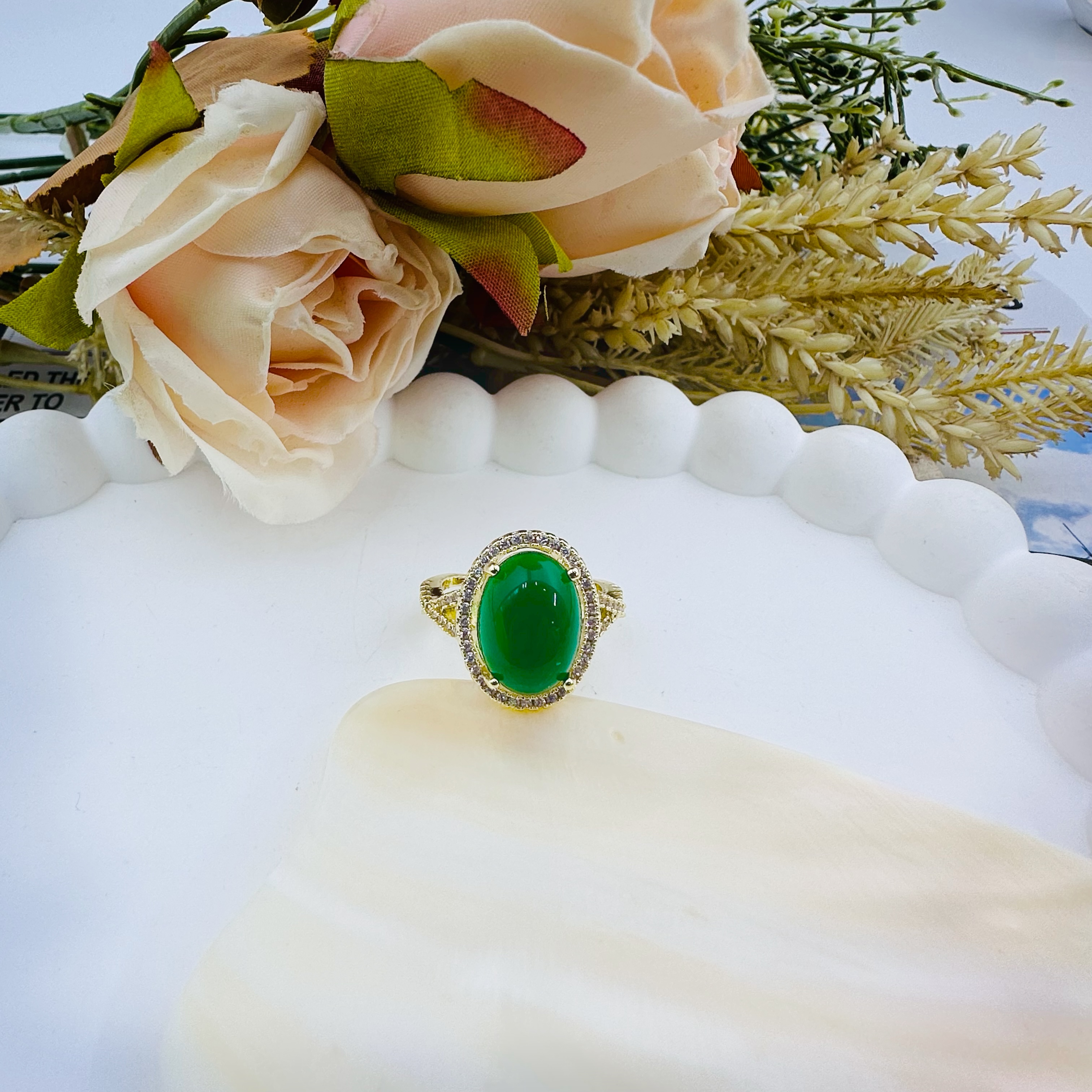 铜合金合成锆石戒指 小众设计k0103戒指