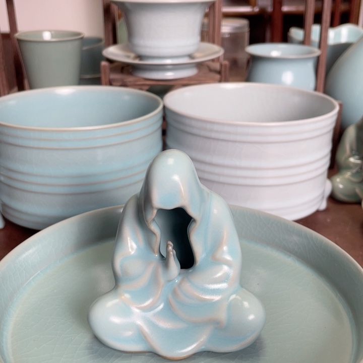 仿古釉天青无相全品
