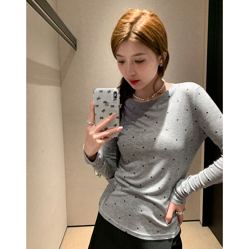 清仓 夏季微透波点天丝罩衫女薄款宽松百搭上衣防晒衫长袖t恤