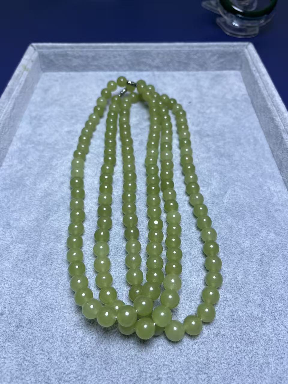 正晴水女士颈项链妈妈链玉石珠子串珠正圆8-10mm（多样性拍一发一）