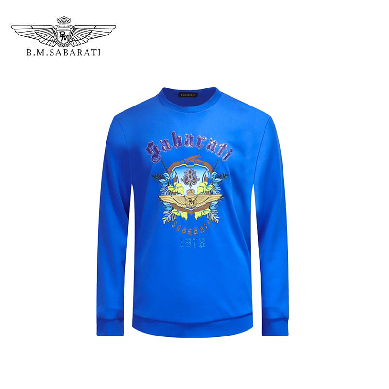 B.M.SABARATI潮流秋冬宝马圆领卫衣舒适百搭T