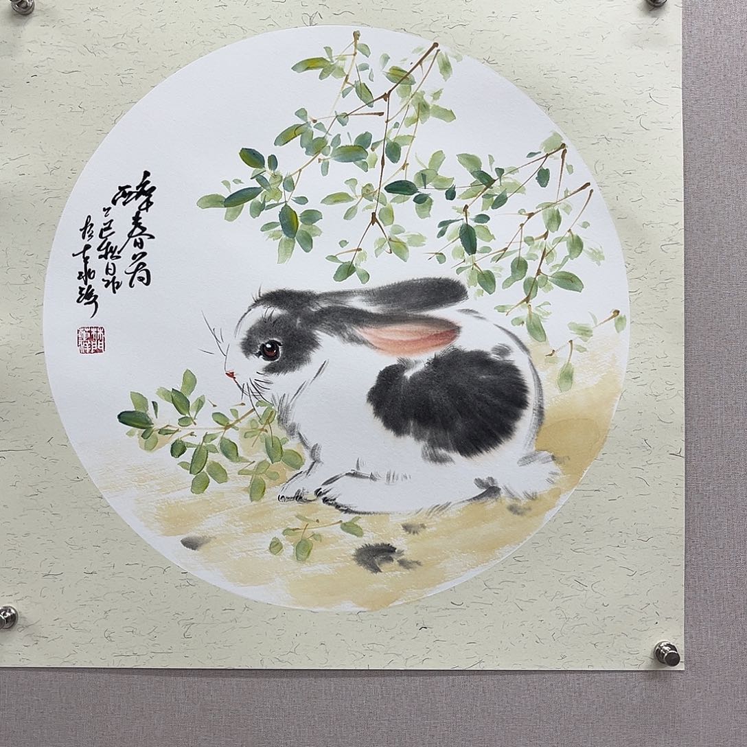 国画艺术家真人手绘