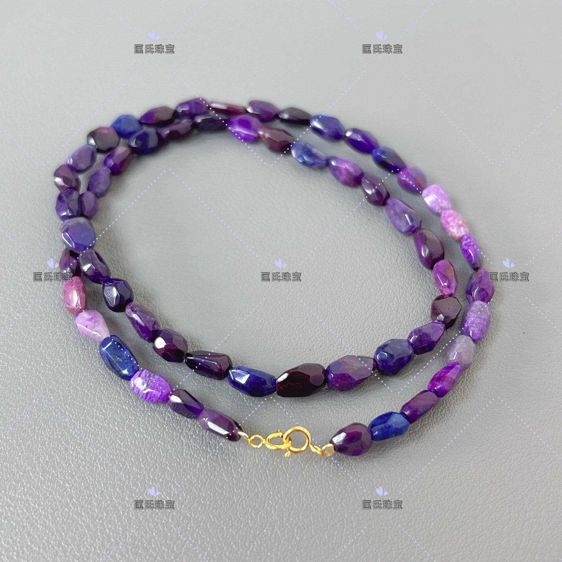 匡氏臻选 18K金舒俱来帝王紫随形项链 Z-HL-A2977（多样性发一）