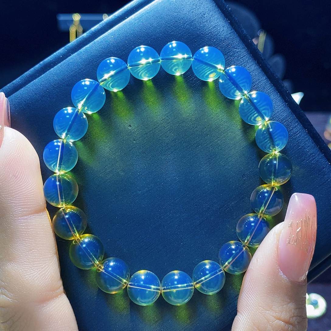 蓝珀手串未镶嵌尺寸9全净