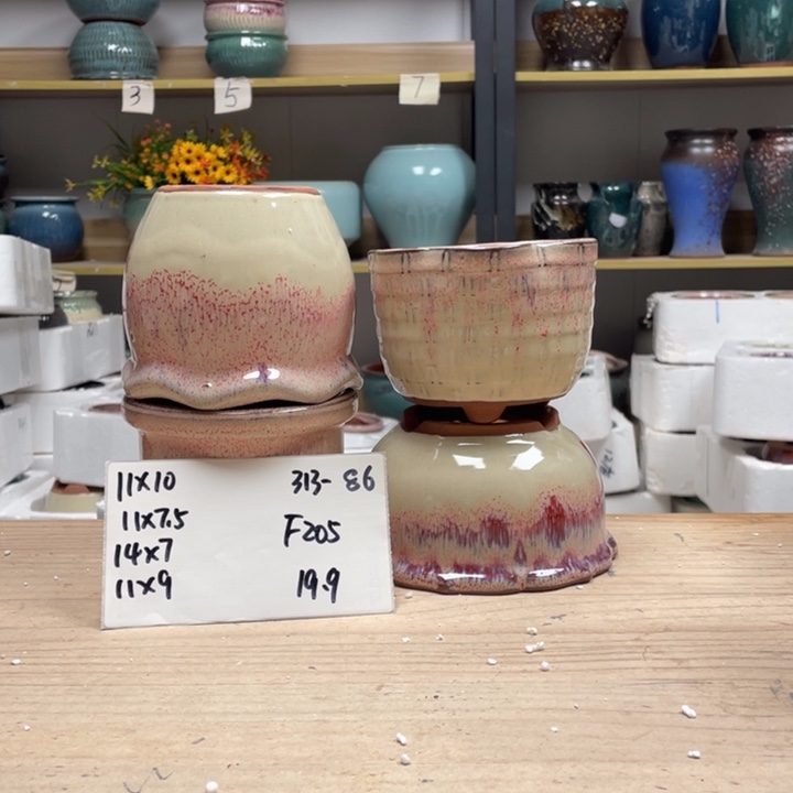 紫砂花盆多肉陶土花盆微瑕86