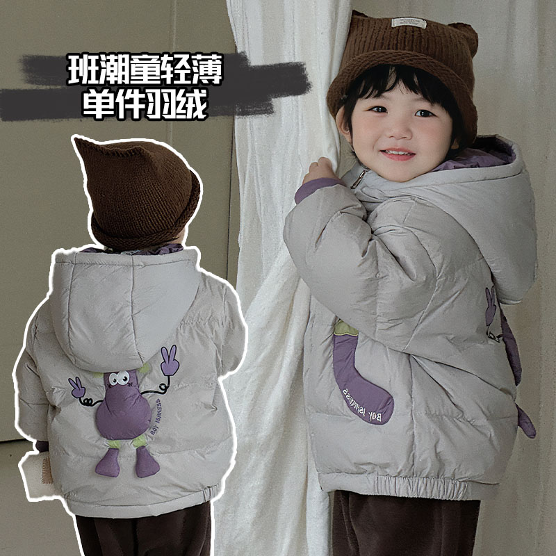 2024新款白鸭绒婴幼儿冬季羽绒服男女宝可爱加厚羽绒服B26-991
