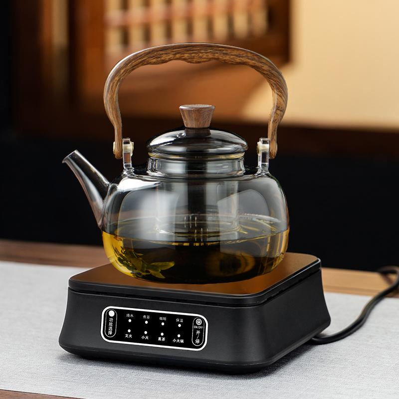 茶具家用煮茶器煮茶炉提梁壶煮茶壶保温加厚大容量玻璃茶壶蒸煮壶
