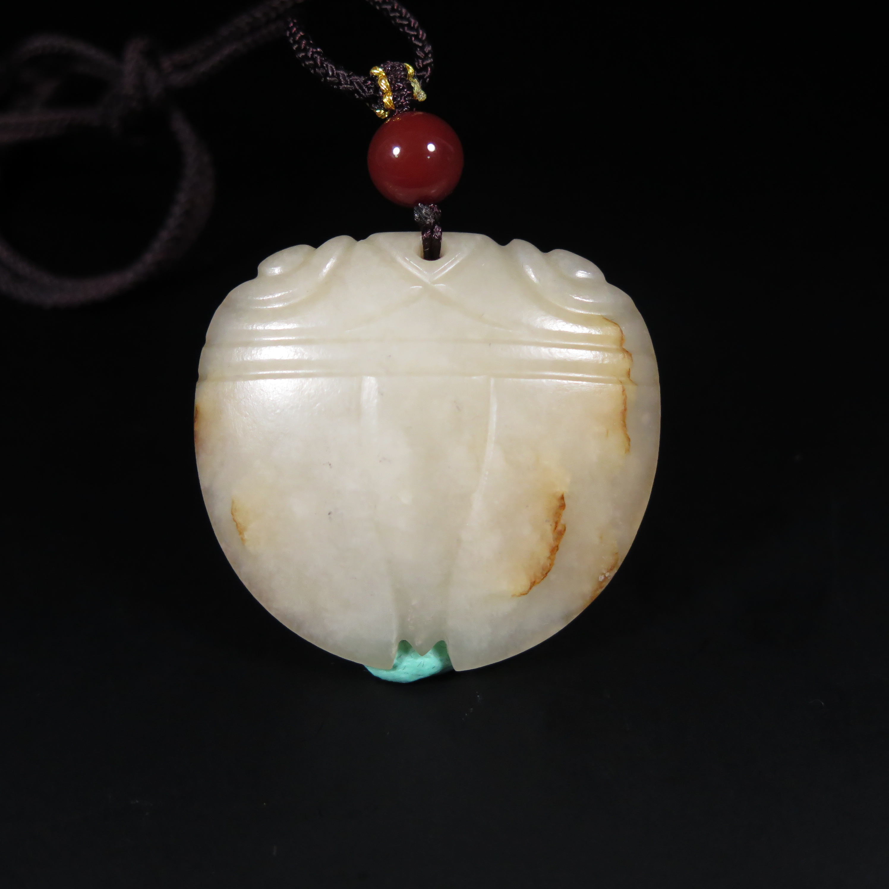 清代玉蝉挂件/HY559655/和田玉/槐荫山房