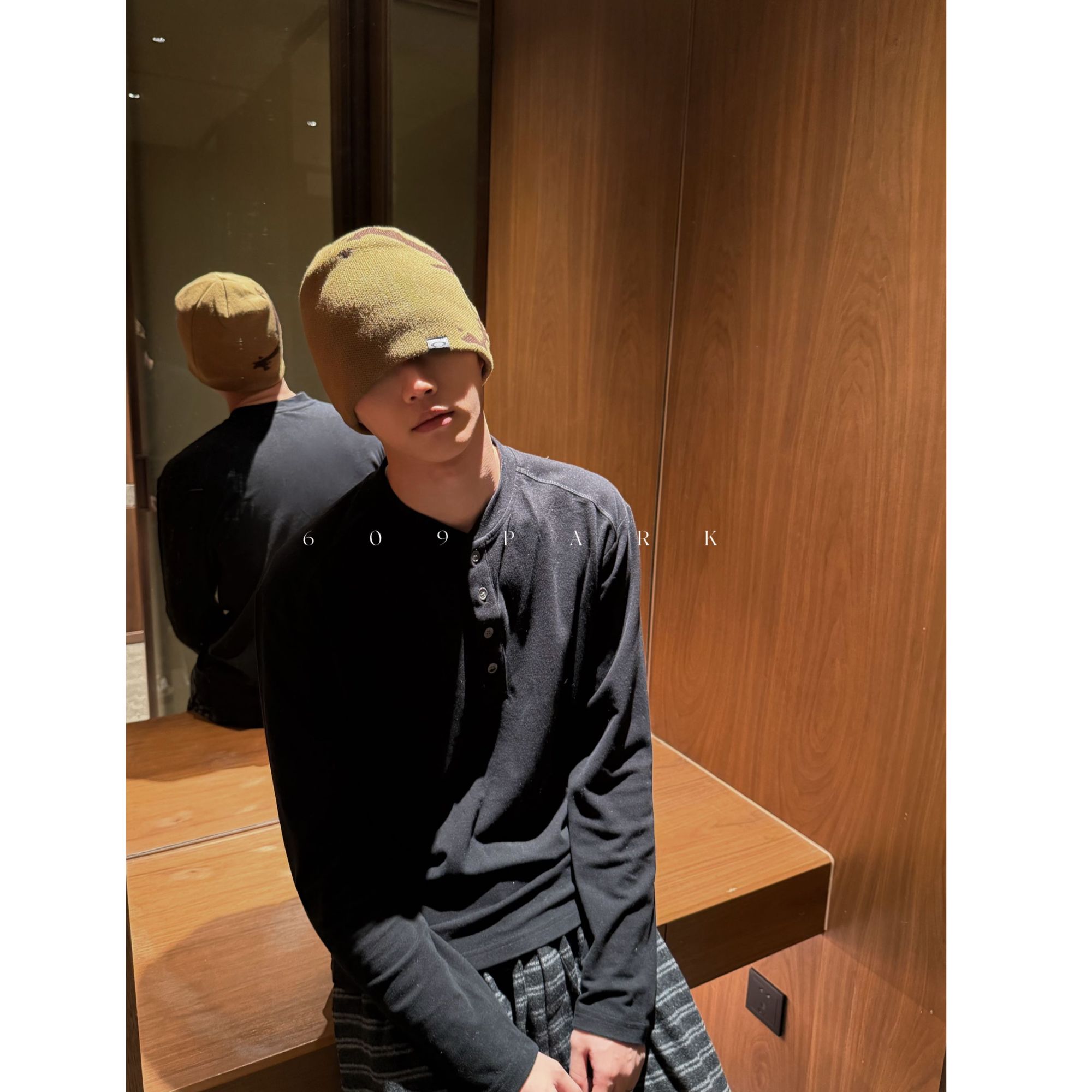 609PARK Baiscs 秋冬绒面亨利领打底衫 68114