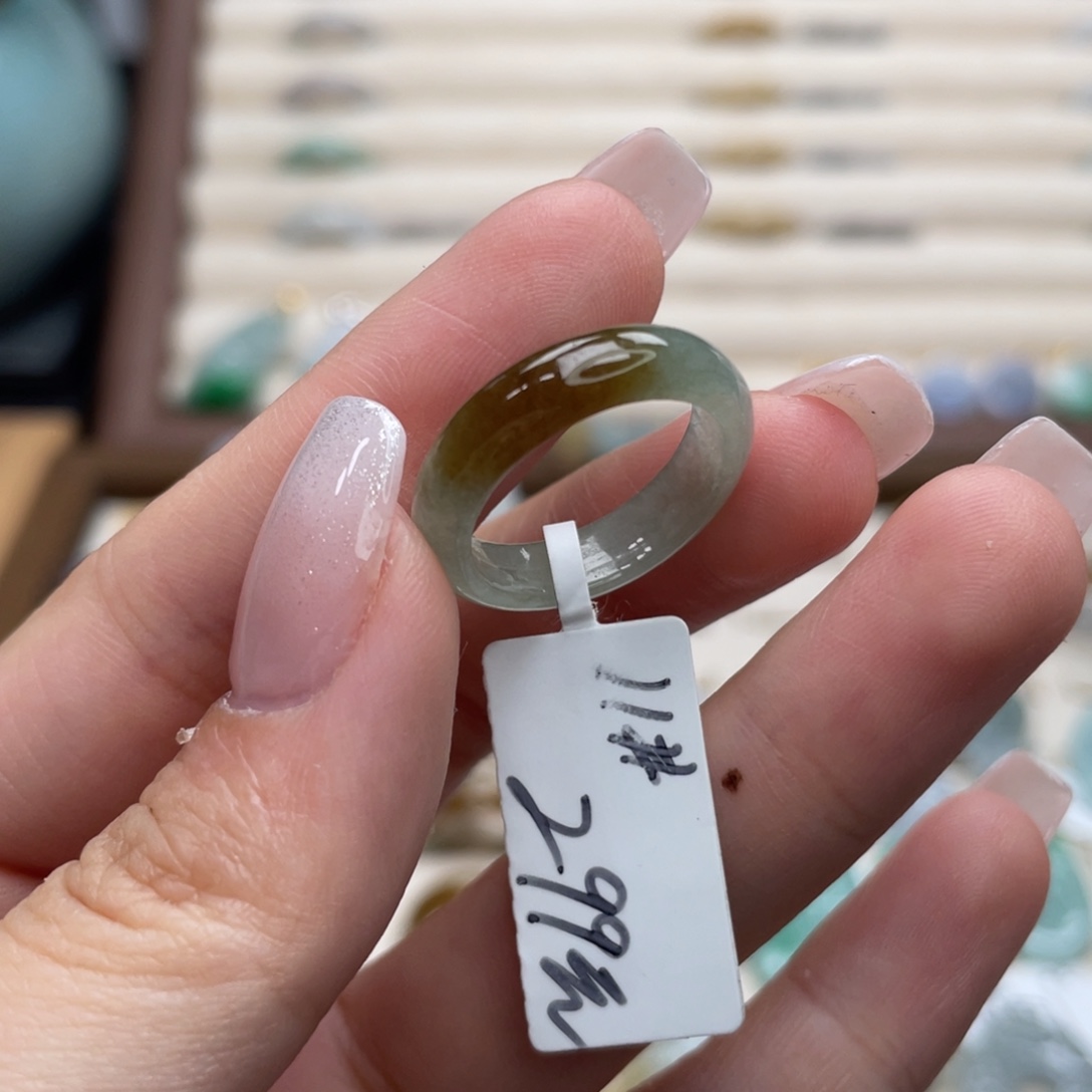 翡翠未镶嵌戒圈a03港圈11一口糖