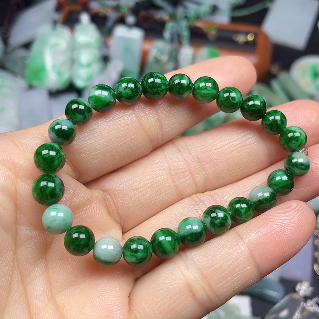 颈饰未镶嵌翡翠珠*翡翠珠串