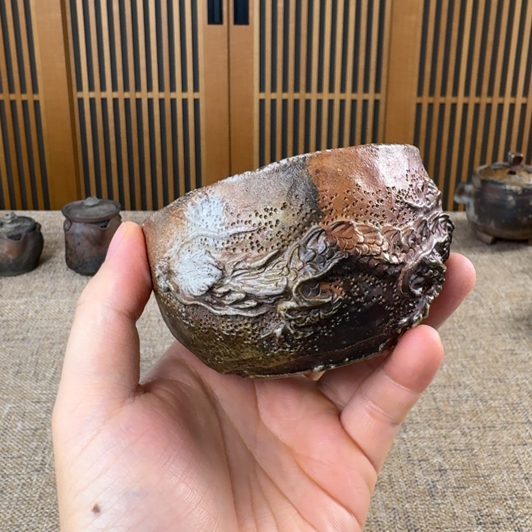 难波诚志 备前烧杯